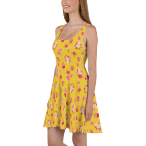 Sunny yellow florals Skater Dress